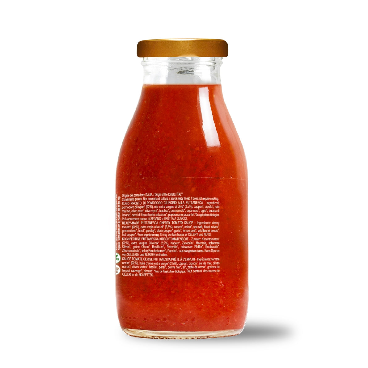 Sugo pronto di pomodoro ciliegino alla puttanesca bio 250g