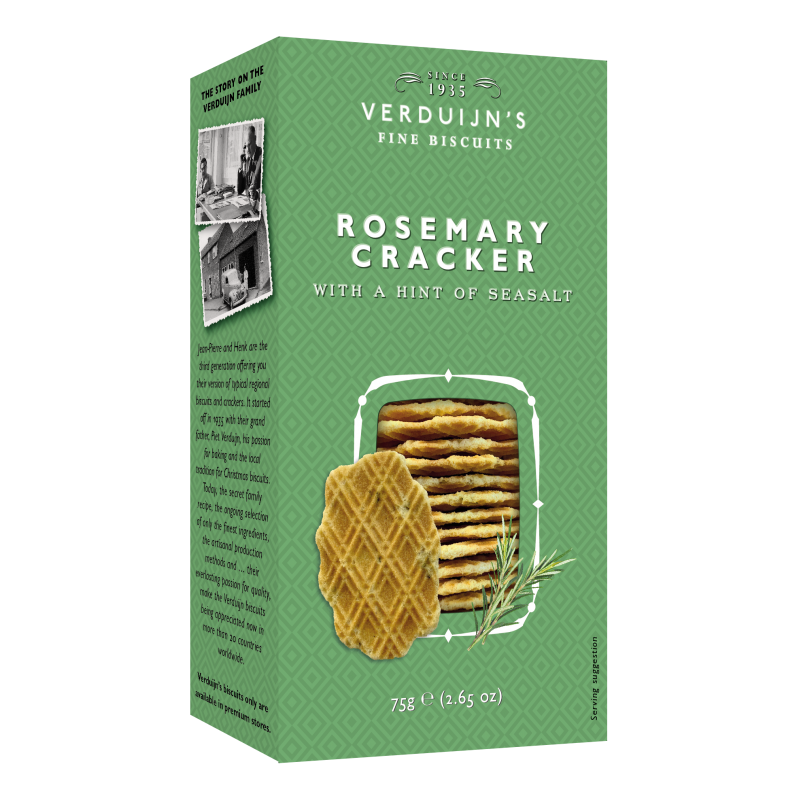 Verduijn's rosemary &amp; sea salt cheese crackers