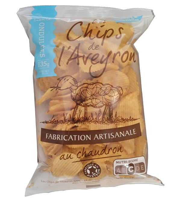 Aveyron wavy artisanal chips