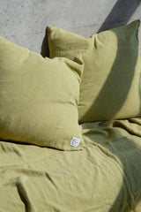 French raw linen cushion cover