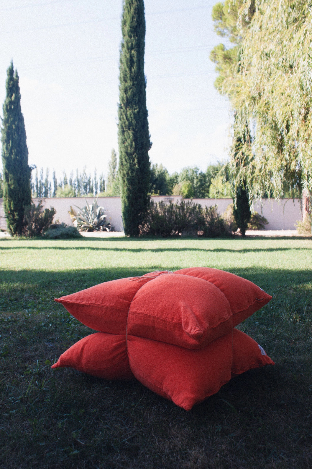 French raw linen cushion cover