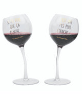 Set of 2 tilted glasses