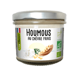 Hummus with fresh goat cheese