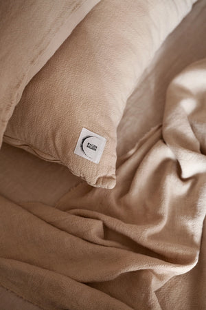 French raw linen cushion cover