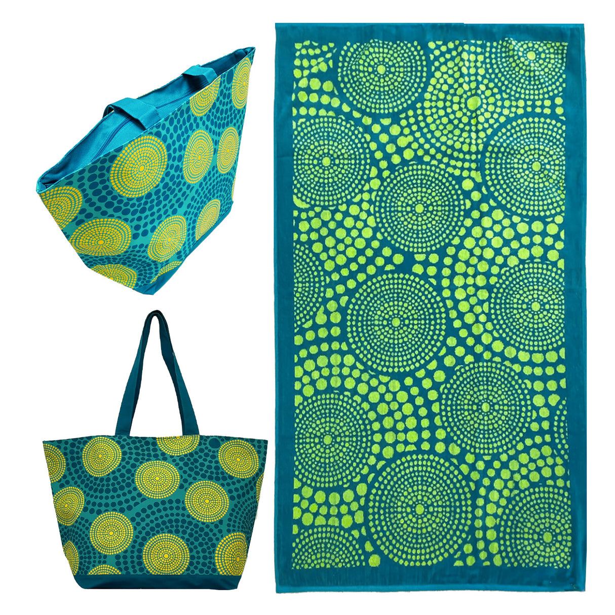 WAX beach towel and matching bag pack