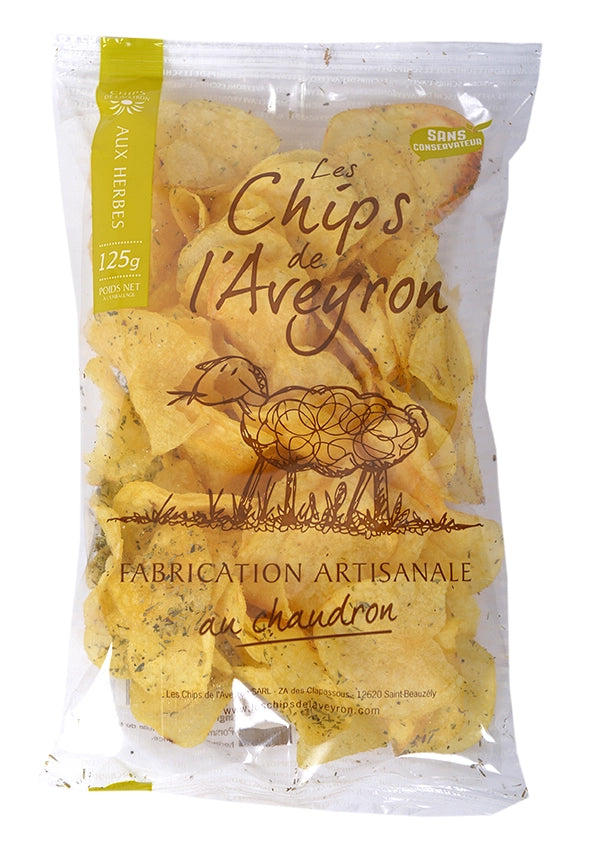 Aveyron artisanal chips with herbs