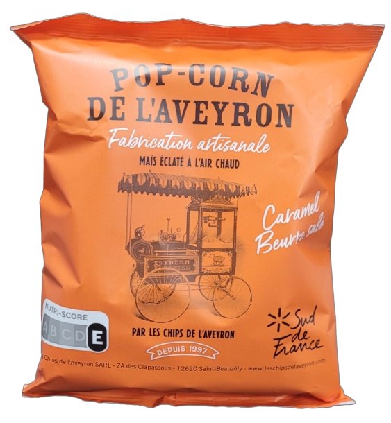 Aveyron artisanal popcorn with salted butter caramel