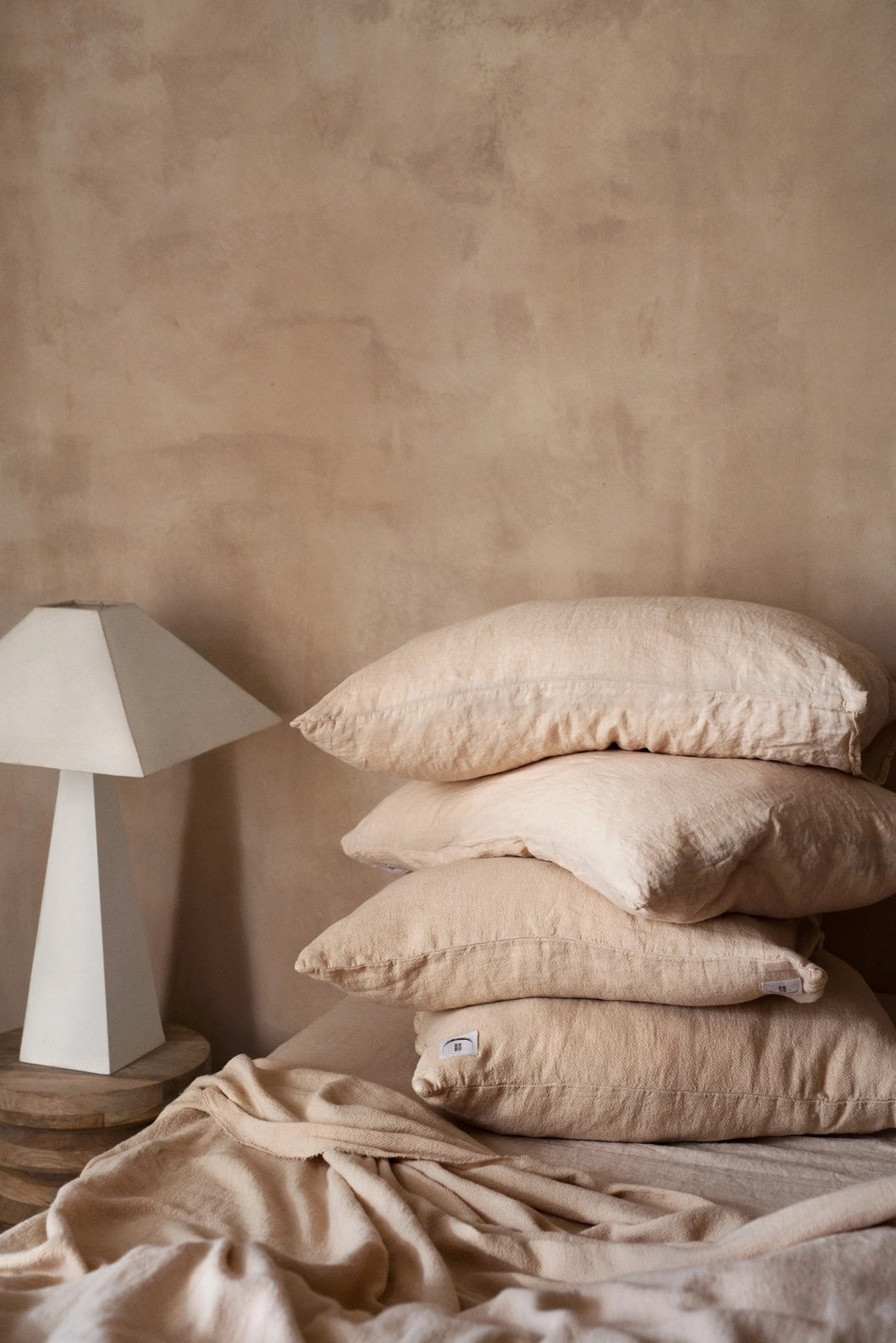 French raw linen cushion cover