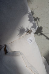 French raw linen cushion cover